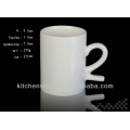275ml(9.6oz) white ceramic mug with magic handle promotion top quality made in China